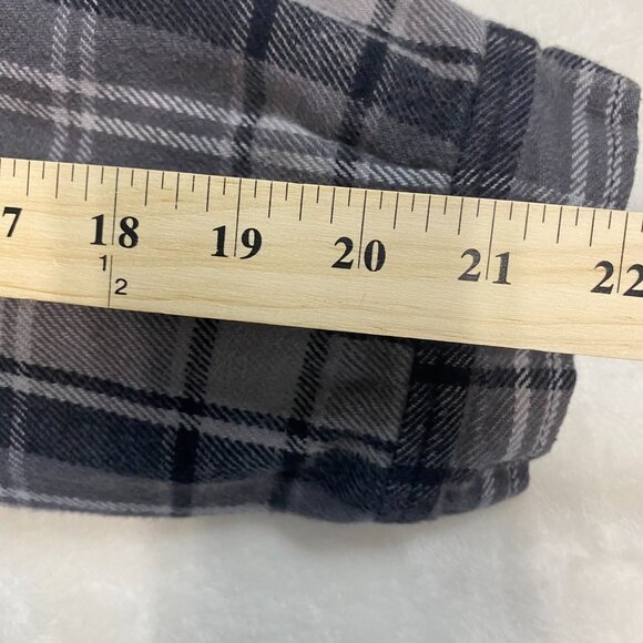 Merona Mens Lined Plaid Gray Flannel Size L Quilted Shirt Jacket Shacket - Picture 10 of 10